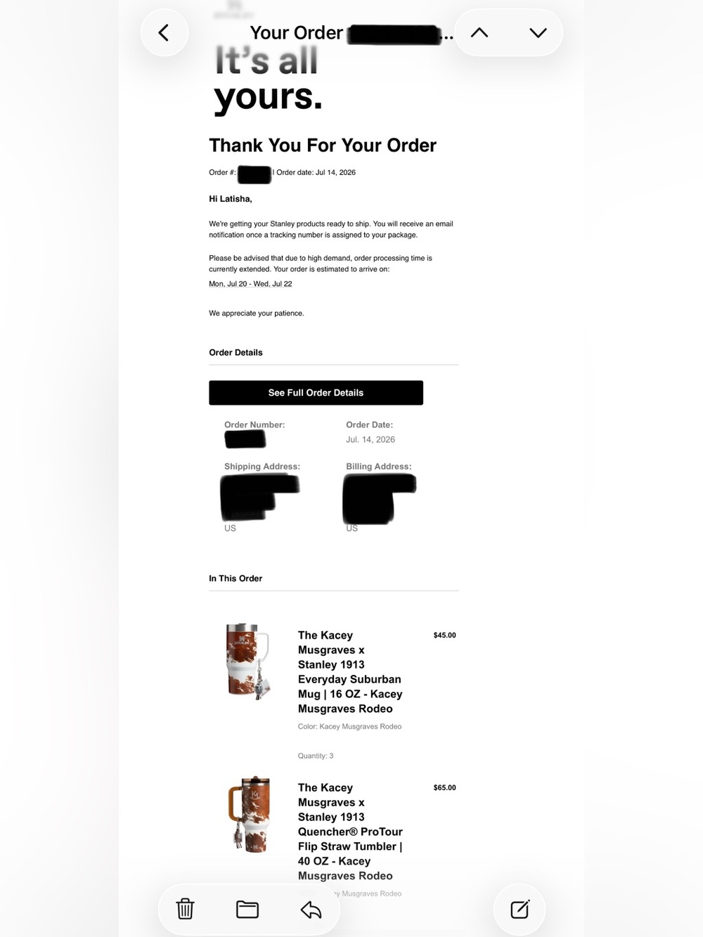 BNIB 40oz Limited Edition Kacey Musgraves x Stanley ProTour - Picture 7 of 7
